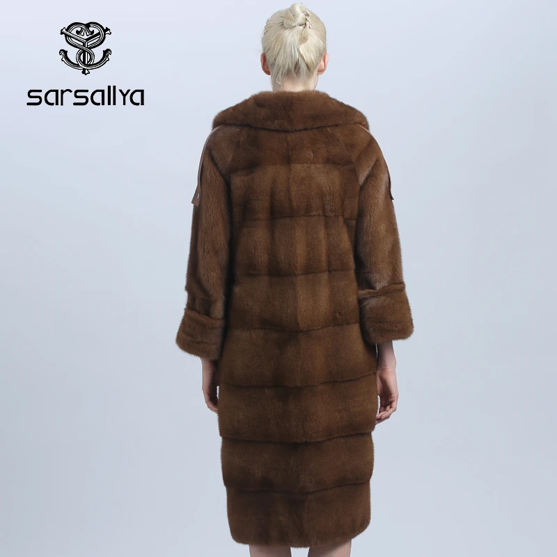 Mink Fur Coat Women Winter Real Fur Coat Female Import Natural Mink Coat Ladies Genuine Leather Overcoat Luxury Fashion 2020 New