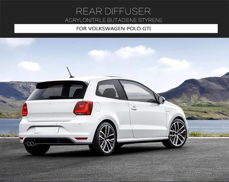 Для Polo GTI Задний спойлер накладка плавники Акула Крышка для Volkswagen VW Polo GT Бампер протектор