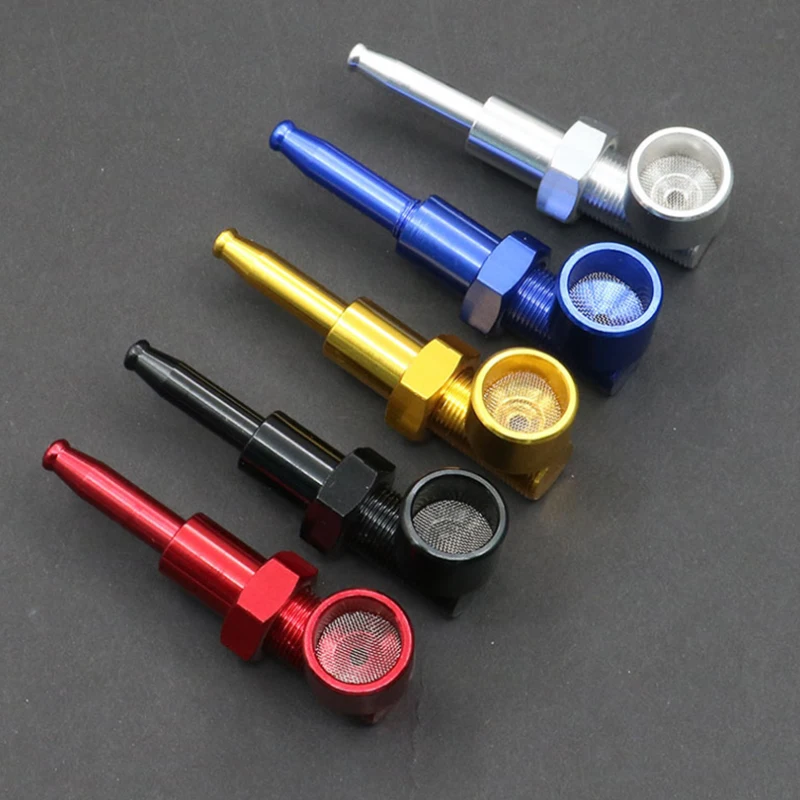 

Mini Metal Filter Tobacco Smoking Pipe Pocket Herb Pipes Screw Creative Gifts