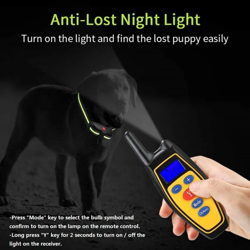 

Dog Training Collar Remote Rechargeable Dog Shock Vibration Adjustable Shock Portable Remote Pet Trainings Supplies