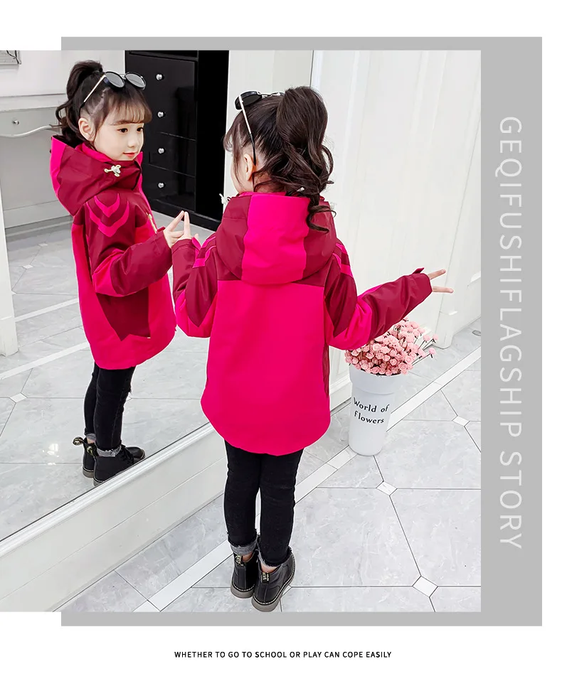 Новая детская зимняя верхняя одежда и пальто с капюшоном куртка + подкладка 2