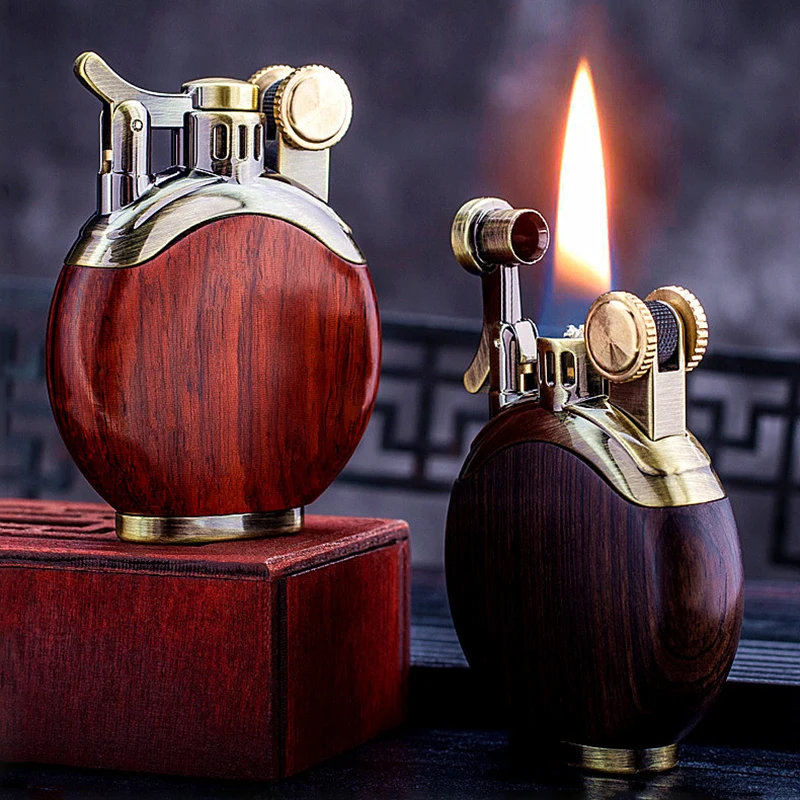 Керосиновая Зажигалка палисандр Ретро твердая древесина личность креативная