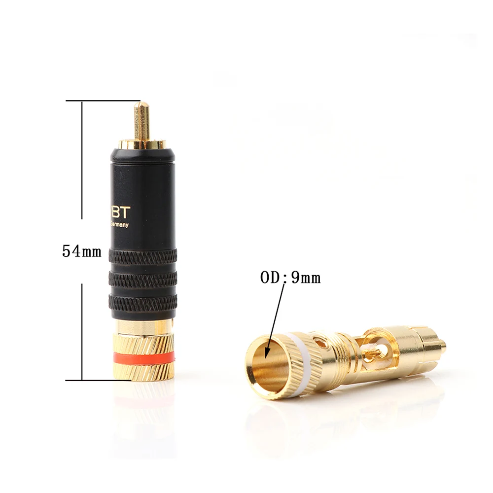 4 шт. WBT 0144 24k позолоченный RCA штекер HIFI аудио разъем|wbt rca|rca plug wbtrca wbt |