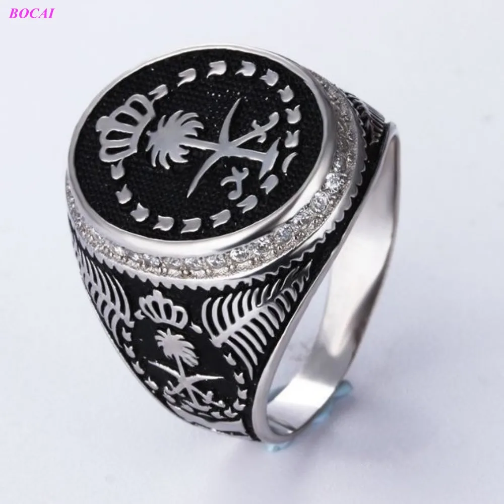 Мужские серебряные кольца BOCAI s925 пробы новинка 2020 модные мужские Ближнего