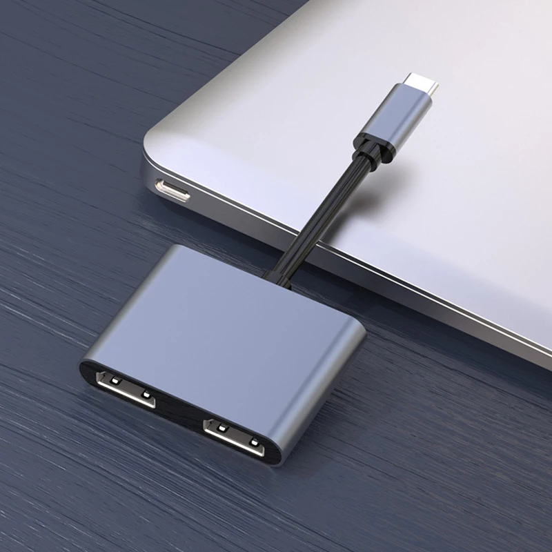 

Кабель-переходник 4 в 1 с Type-C на Dual 4K PD HDMI-совместимый кабель для передачи аудио и видео 3,0 USB-порт для зарядки и адаптера