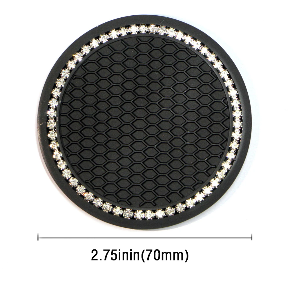 

Rhinestone Car Water Cup Bottle Holder Anti-slip Pad Silica Gel Auto Multicolor Mat For Mini Cooper