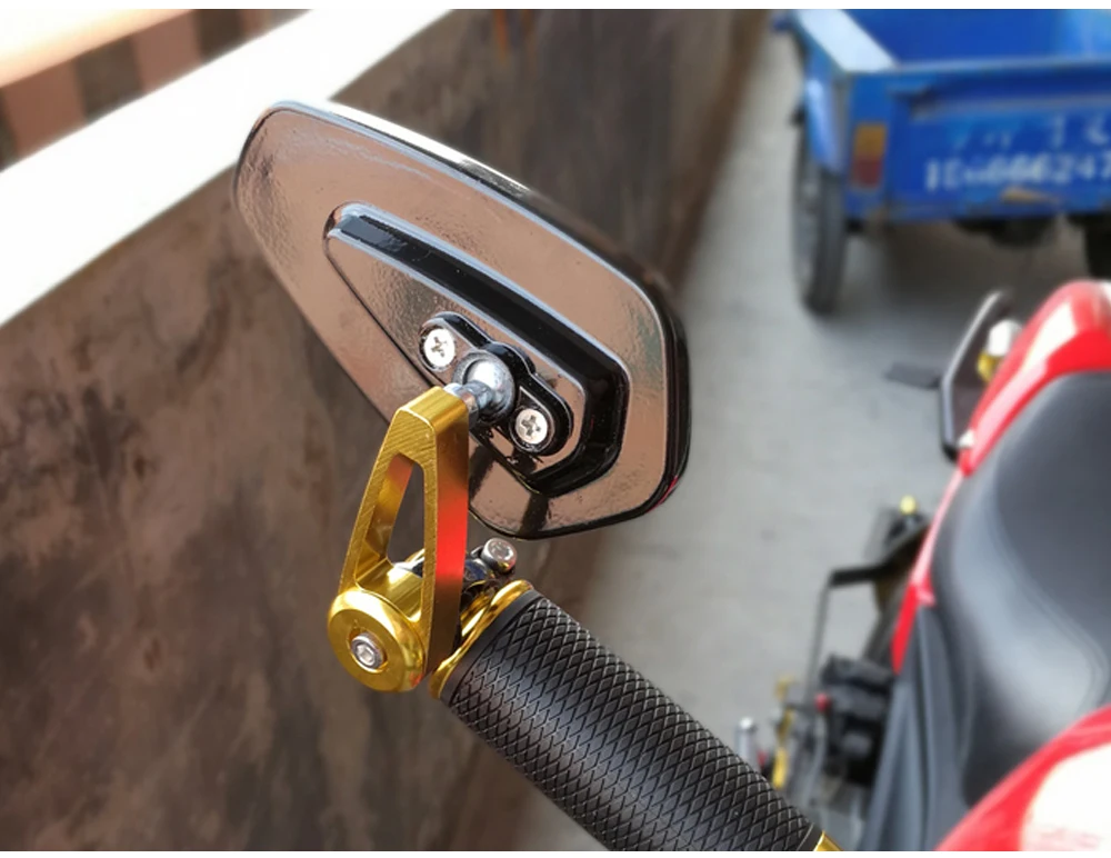 Универсальное мотоциклетное зеркало заднего вида 22 мм Cafe Racer для Kawasaki Z650 Ducati Monster