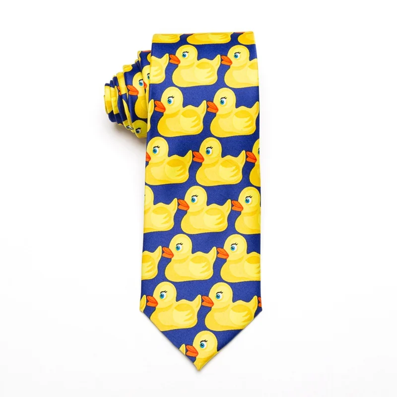 

Mens Yellow Rubber Duck Tie Fashion Necktie From Hot TV Show How I Met Your Mother 8CM Width Men Gifts ties