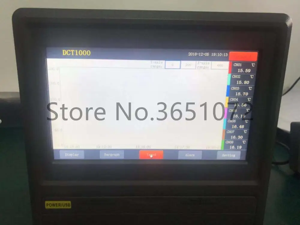 DCT1000-8 Температура Регистраторы 8 Каналы безбумажный с большой ЖК-дисплей Дисплей