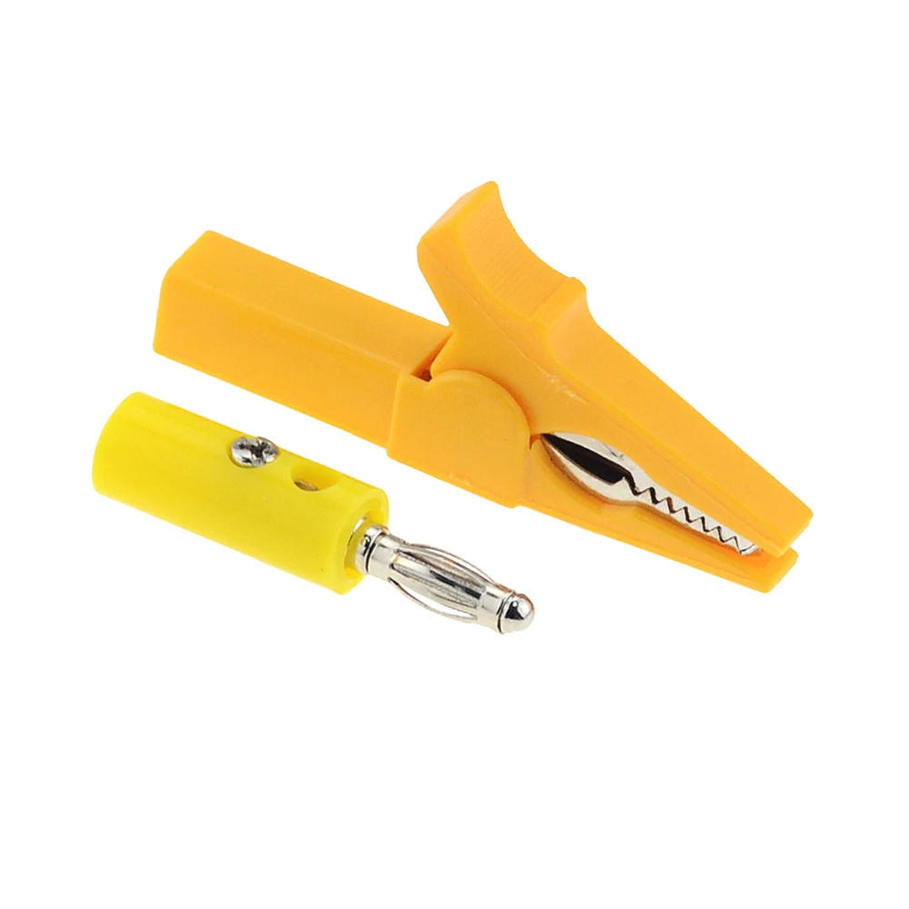 (1 пара) 1 шт. 55 мм зажим типа «крокодил» + 1 шт. тестовый зонд с банановым штекером и 4 мм зажимами для кабеля типа «банан», 5 цветов