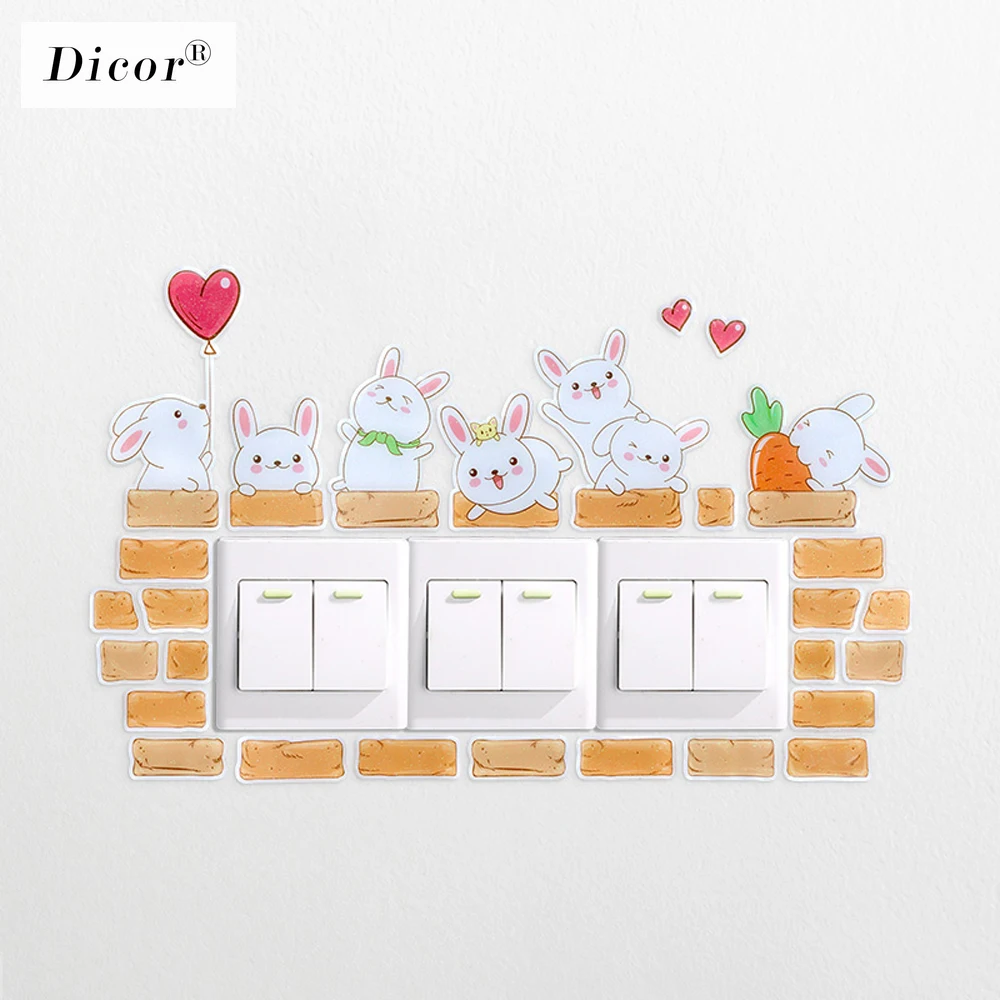 3D животное Единорог Фламинго чехол мультяшный декор комнаты настенный