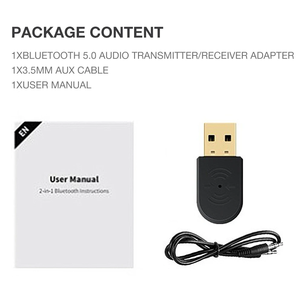 Беспроводной usb адаптер Bluetooth для ПК ключ 5 0 аудио приемник передатчик Встроенный