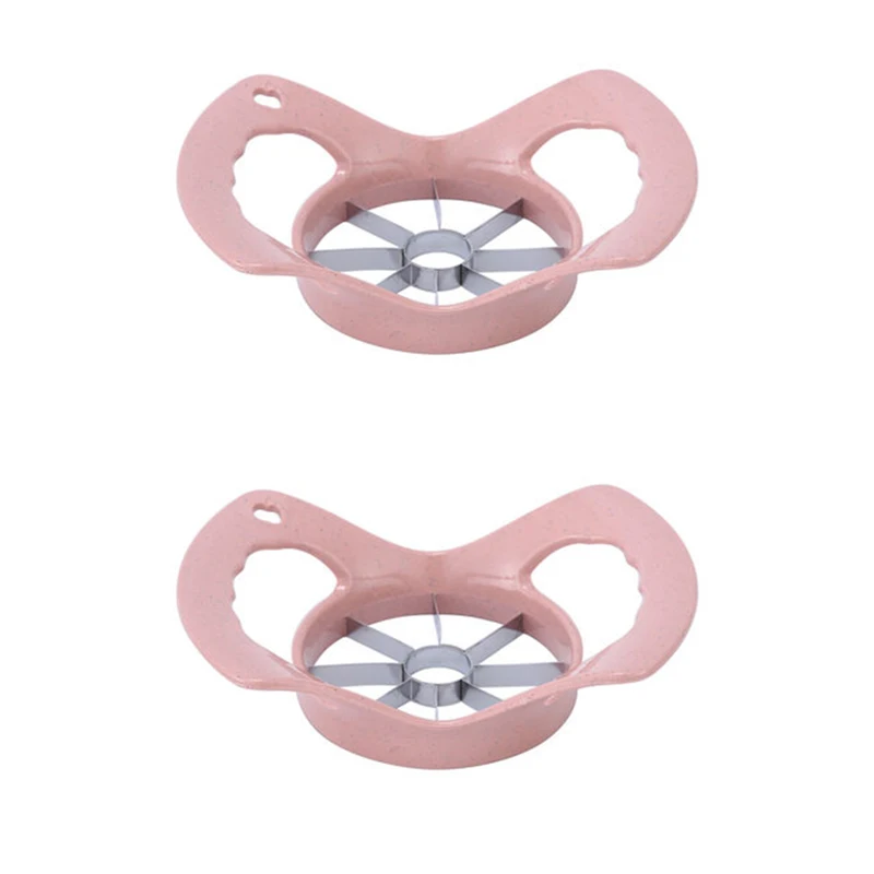 2Pink Hand slicer Яблоко Фрукты ломтерезка машина измельчитель овощей творческий бытовой пшеничной соломы из нержавеющей стали Кухня режущий инструмент - Цвет: 2Pink Hand slicer
