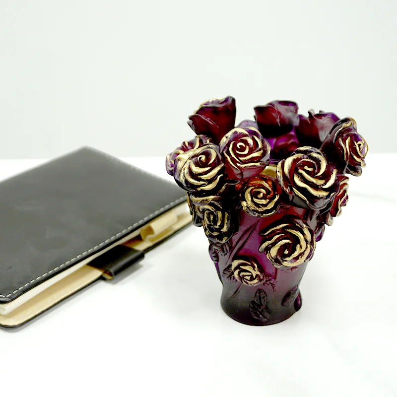 

Artwork Eastern High-end Arab Roses Flower Vase Design Home Flower Room Style Home Decoration Ornament Home Decor Hot Sale