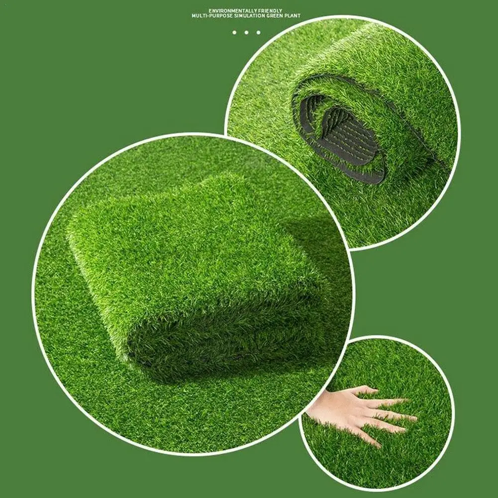 

10mm Super Dense Artificial Turf Grass Mat Fake Synthetic Landscape Golf Garden Decoration Home Yard Lawn Landscape U1K6