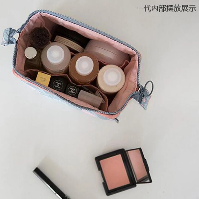 Женские дорожные сумки для макияжа с изображением животных фламинго косметичка