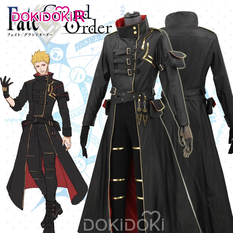 DokiDoki-R Fate Gilgamesh косплей игра Fate Косплей Gilgamesh черный мужской костюм на Хэллоуин
