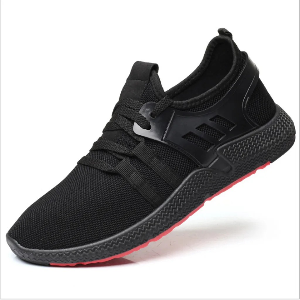 Мужская модная обувь для бега дышащие кроссовки на шнуровке Легкая спортивная