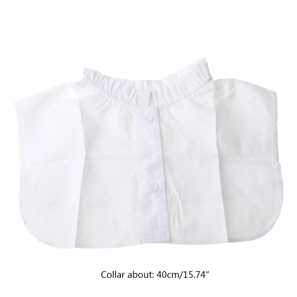 

Women Half Top Ruffles Stand Dickey False Fake Collar Detachable Blouse Necklace 649C