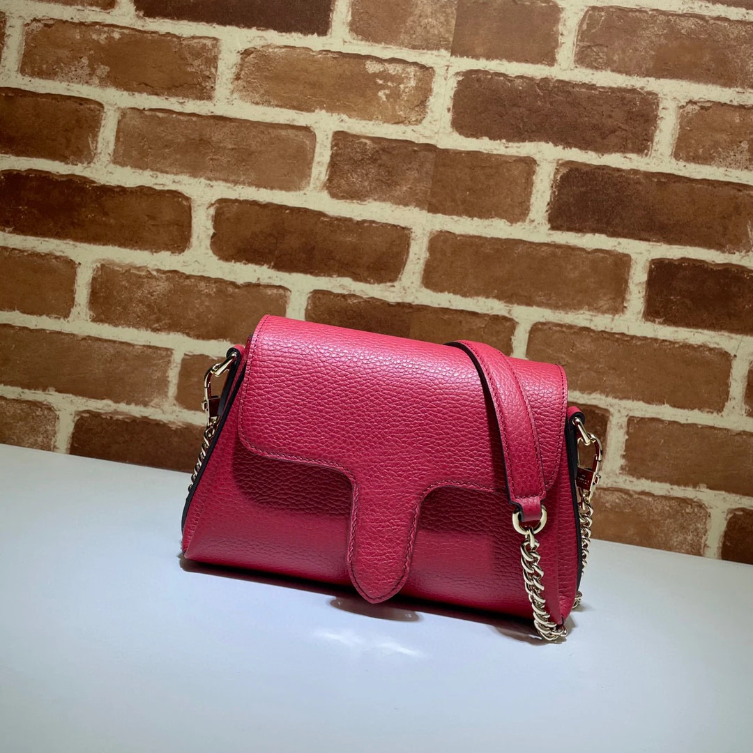 

Classic luxury brand women's bags in lychee grain cowhide crossbody chain bag top quality fashion top layer cowhide flap bag