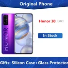 Сотовый телефон Honor 30 5G, Kirin 985, на базе Android 10,0, экран 6,53 дюйма OLED, 8 Гб ОЗУ 256 Гб ПЗУ, 40 МП, 50X зум, 40 Вт, суперзарядное устройство