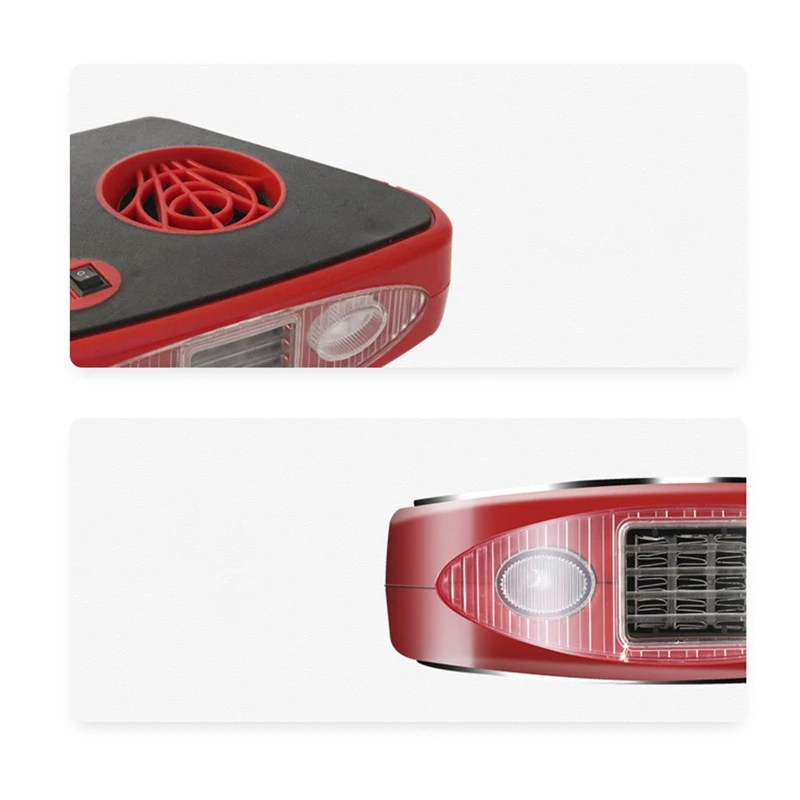 

Car Heater 200W 2 in 1 Portable Car Fans Heating & Cooling Function 360 Degree Rotary Fast Heating with LED Light