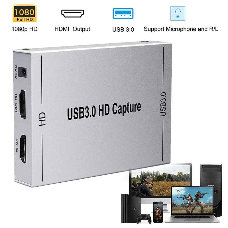 

New USB 3.0 Video Game Capture Card for Live Stream Broadcast Box Game Capture Box