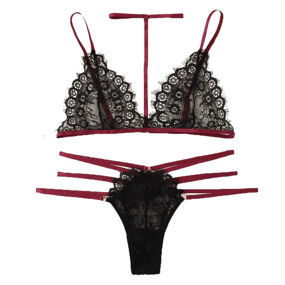 Женского нижнего белья Комлект женской моды размера плюс бюстгальтер кружевной