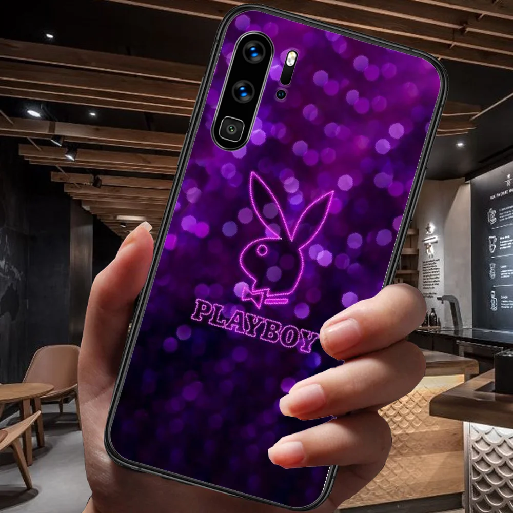 

Luxury Fashion Playboys Phone Case For Huawei P Mate Smart 10 20 30 40 Lite Z 2019 Pro black Hoesjes Silicone Cell Soft Cover