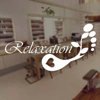 relaxation spa shop sign manicure pedicure salon art window sticker vinyl interior home decor wall decals removable mural a509