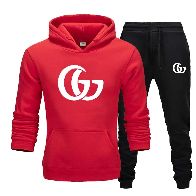 GG мужские брендовые новые модные комплекты на весну и осень с длинным рукавом