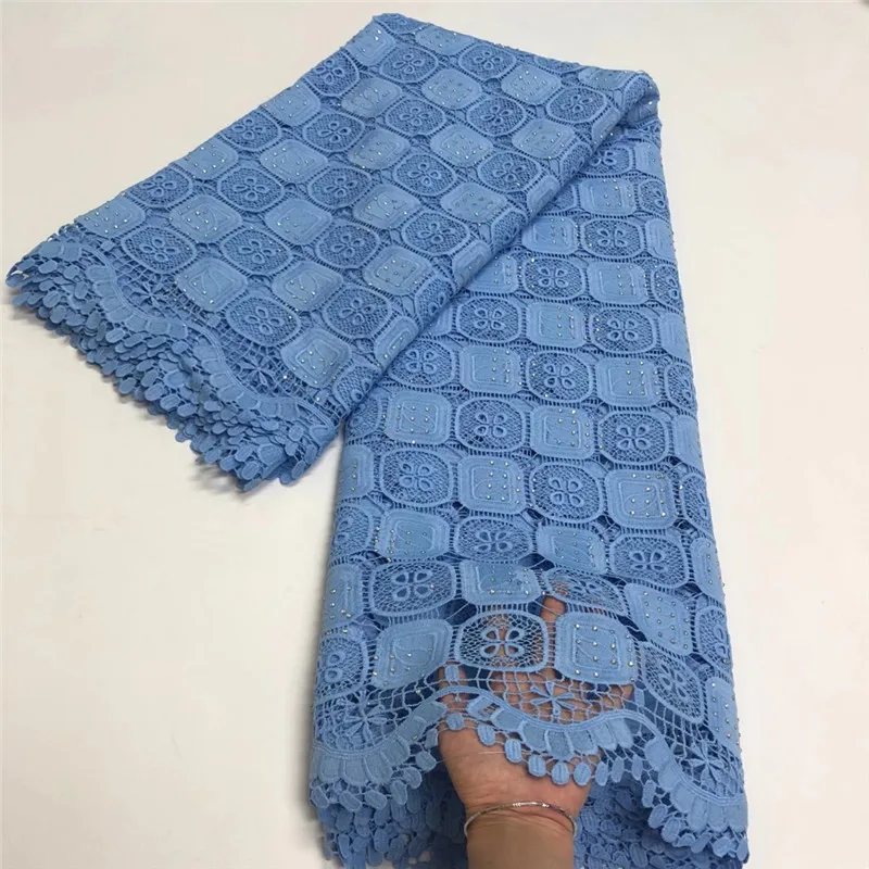 

Madison Guipure Cord Lace Cutout Design African Cord Lace Fabric With Stones Nigerian Water Soluble Laces For Wedding