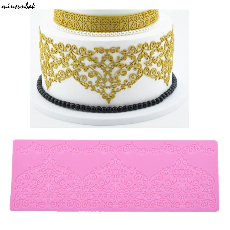 

Lace Silicone Fondant Mold DIY Wedding Cake Tool Decoration Mat