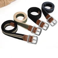 unisex canvas belt pin buckle casual belts for women luxury belt military outdoor tactical high quality belt men