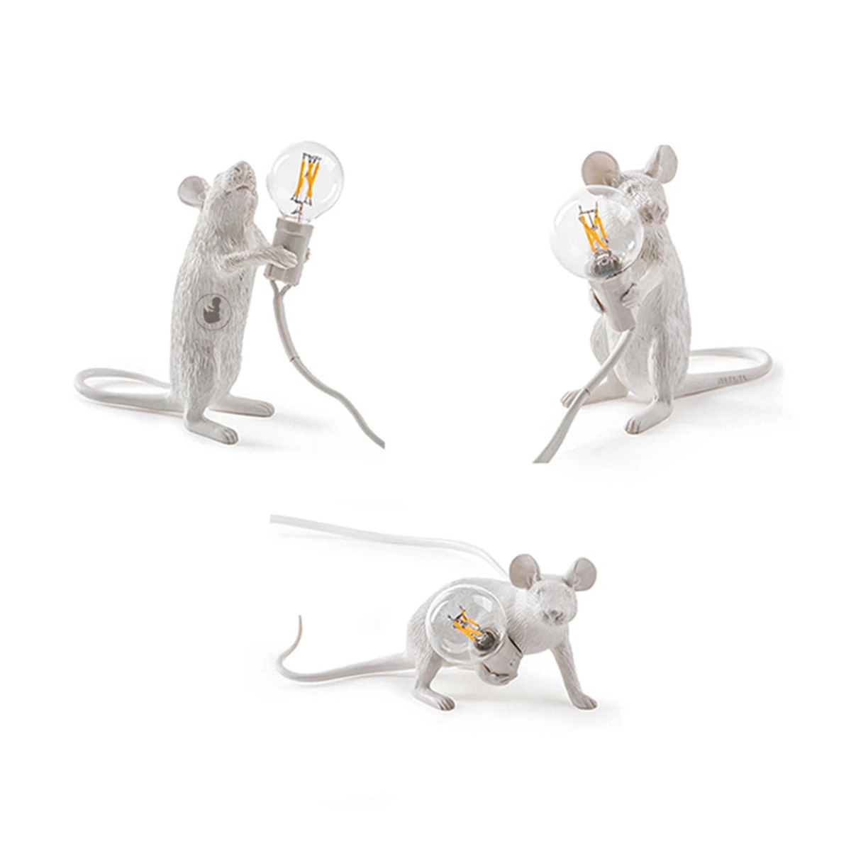 

Modern Resin Mouse Table Lamp LED E12 mouse Table Lamps Desk Nordic Kids' Room Decor LED Night Lights EU/AU/US/UK Plug