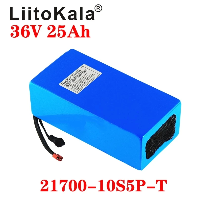 Треугольный аккумулятор LiitoKala 36 в 25 Ач 21700 10S5P 500 Вт литий-ионный для