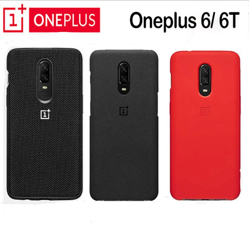 Oneplus 6 чехол Оригинал 100% от offica силиконовый песчаник нейлон Карбон кожаный флип