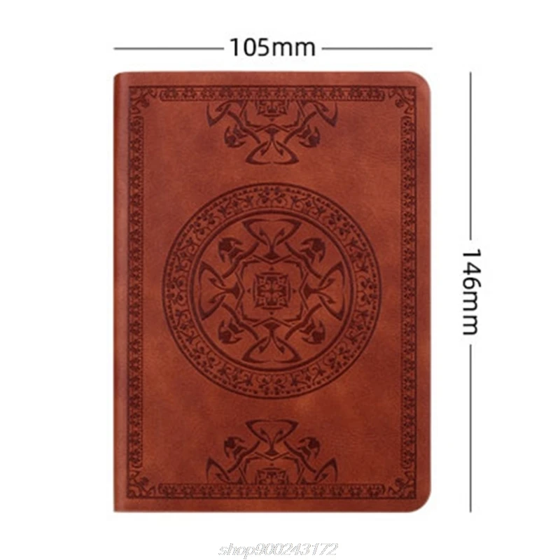 

Portable Vintage Pattern PU Leather Notebook Diary Notepad Stationery Gift Traveler Journal F09 21 Dropship