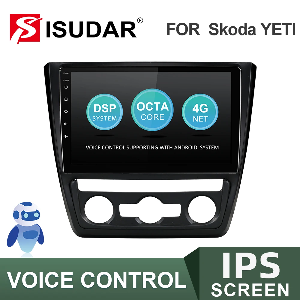 Автомобильный радиоприемник ISUDAR V57S для Skoda Yeti 2009 2010 2011 2012 2013 2014 Android Авторадио