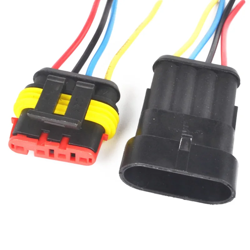 Набор 4-контактных штекеров водонепроницаемое уплотнение для электрического