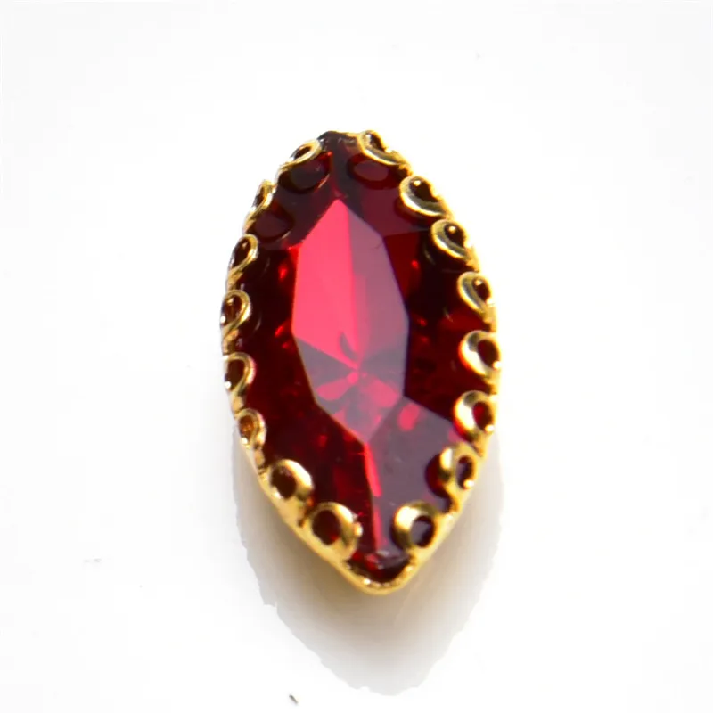 Стекло кристалл алмаз Красочные 7*15 мм классическая форма маркиза 15 шт. золотые