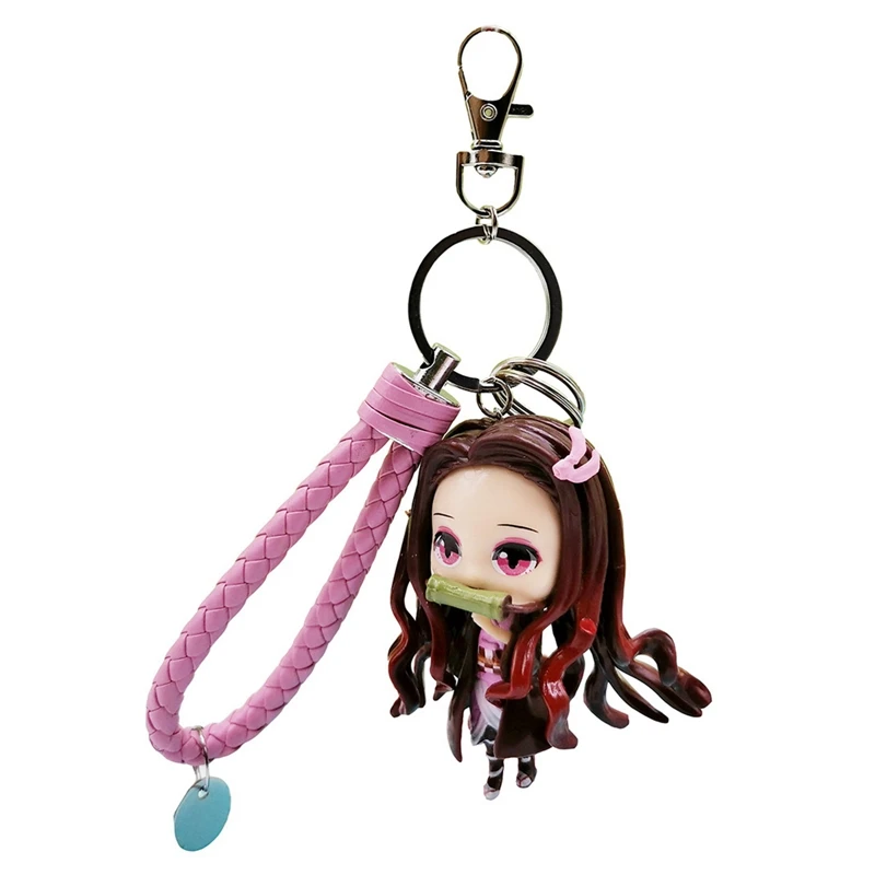 

5pcs Demon Blade Keychain Anime Kimetsu No Yaiba Figure Tanjirou Nezuko Action Figure Demon Slayer Figurine Toy Gift