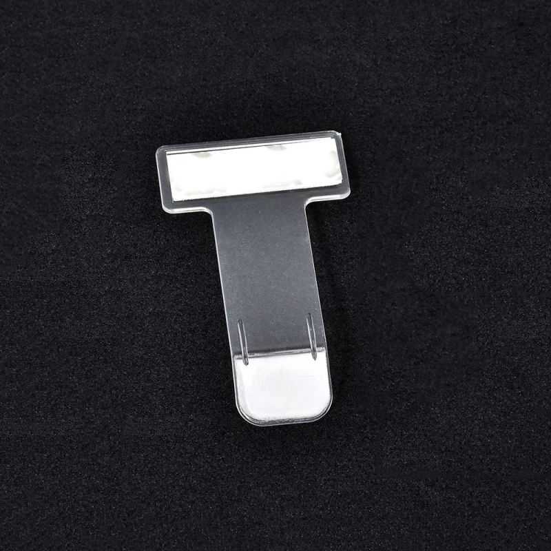 

2pcs Car Ticket Permit Clip Car Mini T-shape Transparent Mount Style Windscreen Fastener Stickers Auto Products Car Accessories