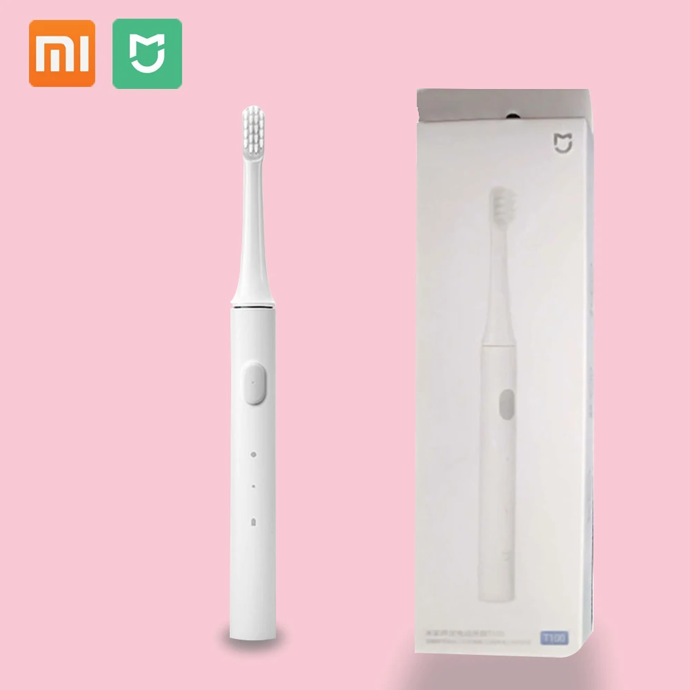 T100 Xiaomi электрическая зубная щетка Sonic волновая зубная щетка для сменной головки зубной щетки перезаряжаемая электрическая зубная щетка подарок 5 - Цвет: T100