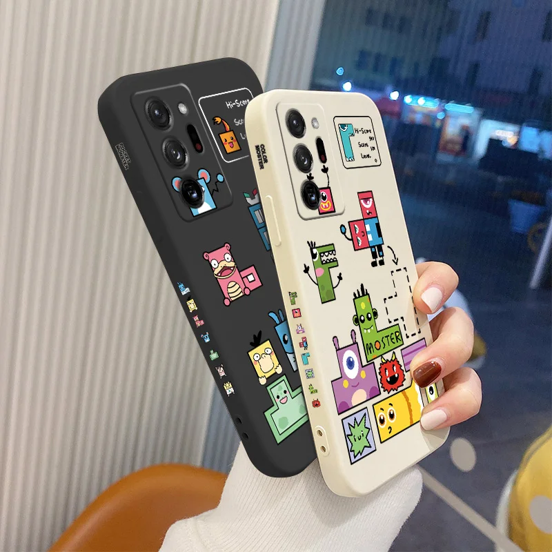 

Monster Blocks Silicone Case For SamsungGalaxy A72 A52 A42 A32 A22 A21S A02S A12 A02 A71 A51 A41 A31 Ultra Thin Phone Back Cover