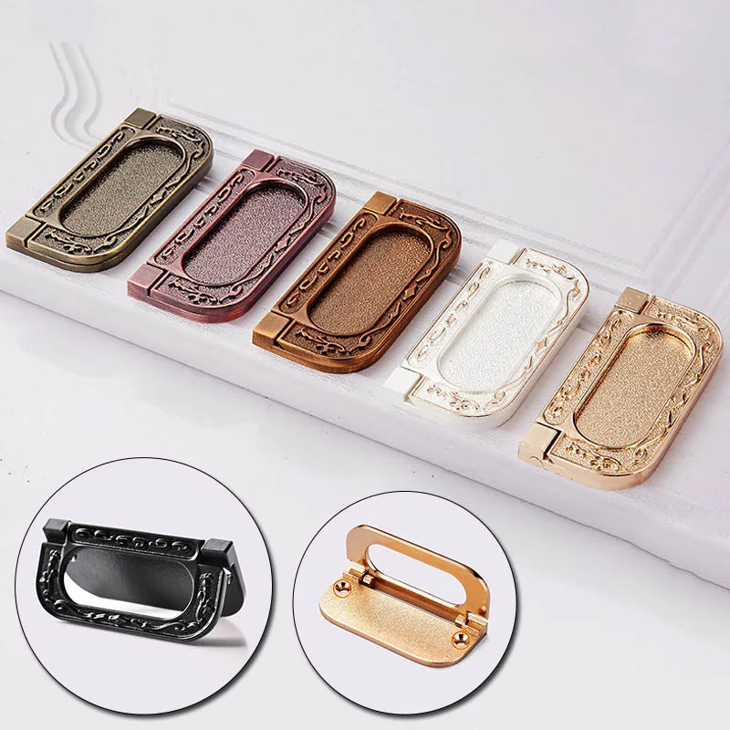 Цинковый сплав Современный добавьте ручки Кухня шкафа дверца ящик Скрытая Тянет