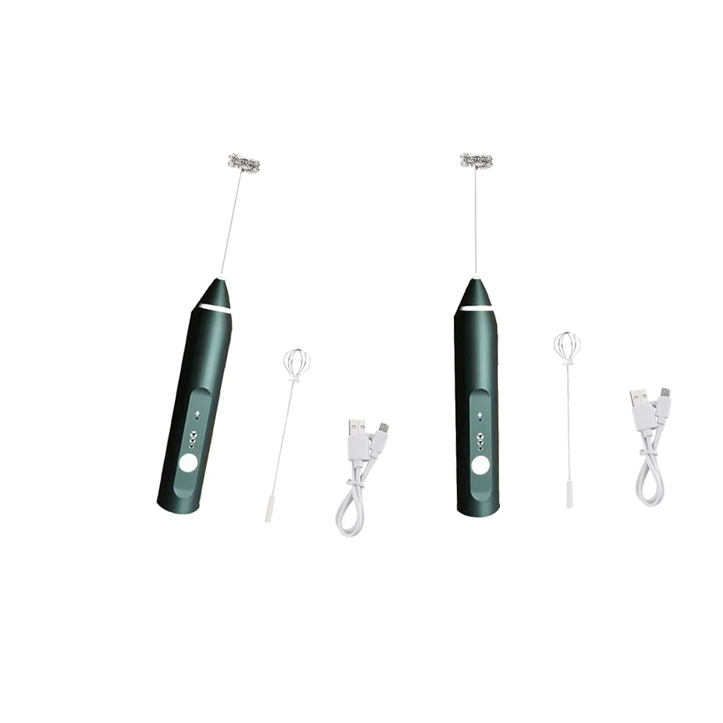 2 Упак. Электрический молочный пенообразователь с баклажаном для кофе латт