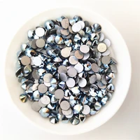blue silver super bright crystal non hotfix glue on rhinestone glass strass 3d nail art decoration garment ss6ss30