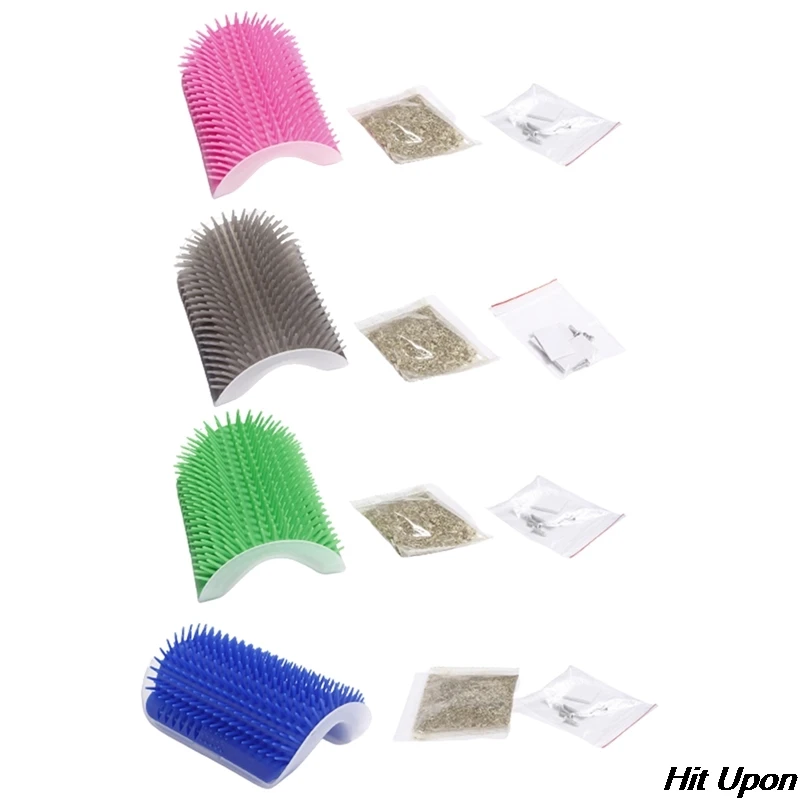 

Pet Massage Supplies Hair Removal Comb for Dog Cat Cat Self Groomer Brush with Catnip Corner Groomer Cat Scratch Massager Tool