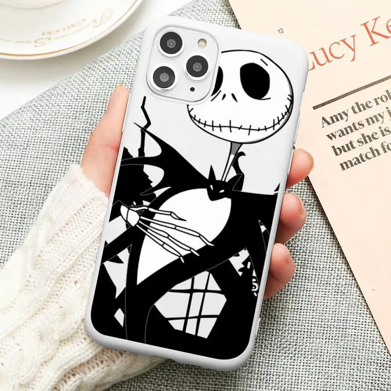 

Nightmare Christmas Jack Phone Case For iphone 12 11 Pro Max Mini XS 8 7 6 6S Plus X SE 2020 XR Candy white Silicone cover